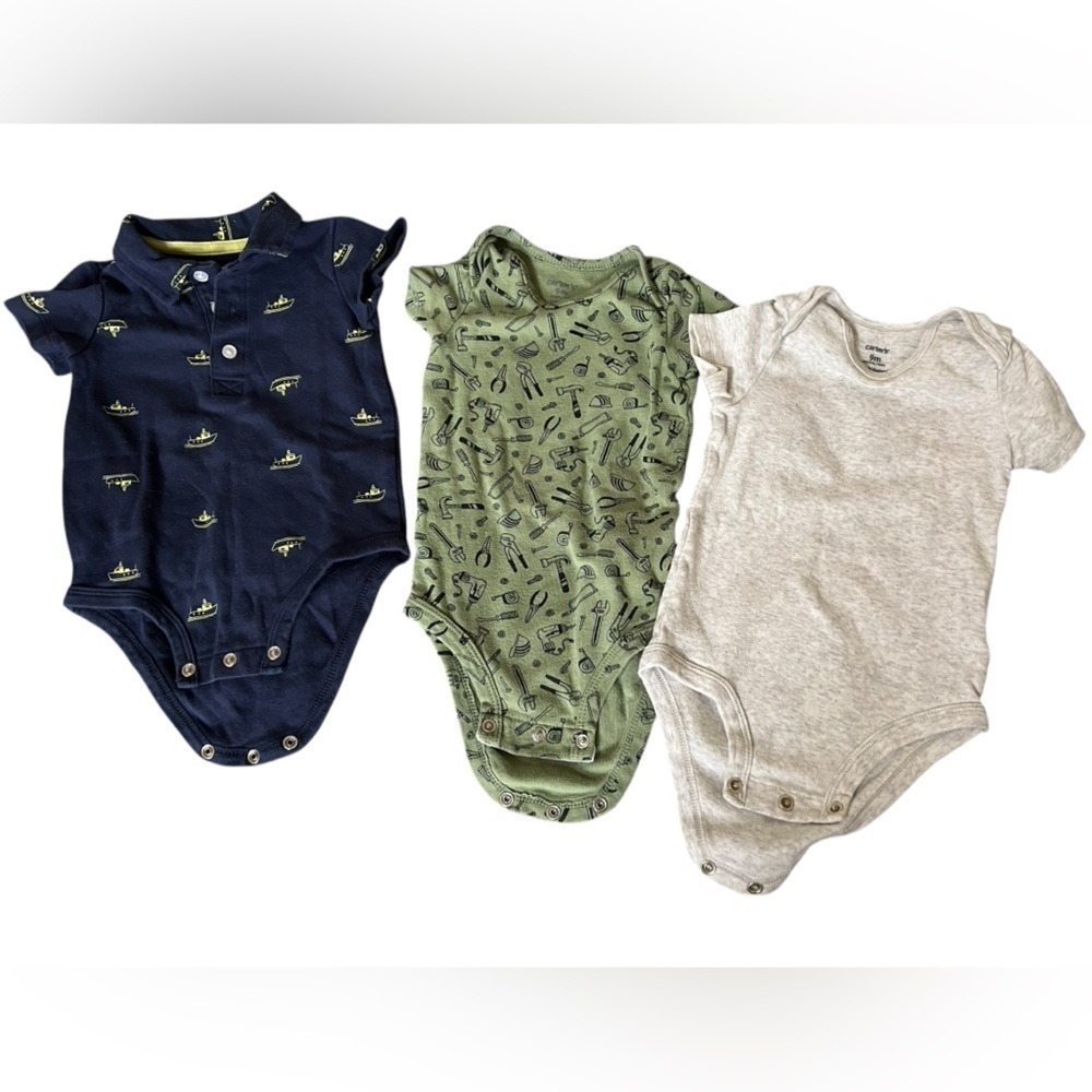 Three Carters 9 month onesies -100% cotton